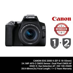 CANON EOS 200D II (EF-S 18-55mm f4-5.6 IS STM) (Black)