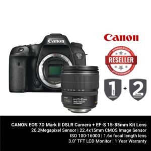 CANON EOS 7D Mark II DSLR Camera + EF-S 15-85mm Kit Lens