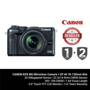CANON EOS M6 Mirrorless Camera + EF-M 18-150mm Kits Black